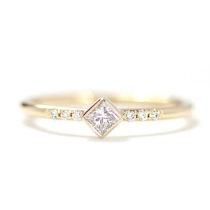 Anelli Nuziali per Donne, <span class=keywords><strong>Sottili</strong></span> ed Eleganti con Zirconia Cubica Rotonda - Product Image 1
