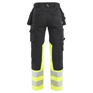 BLAKLADER - 703011499933D24 Women's hi-vis <b>trousers</b> <b>stretch</b> <b>Black</b>/Yellow - EAN 7330509958520 HI-VIS WORKWEAR - Product Image 3