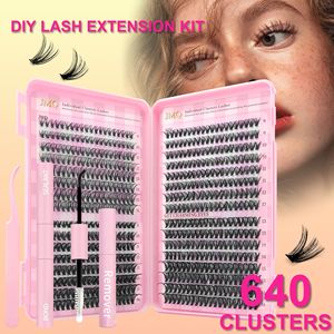 JMQ Individual Clusters <b>Lashes</b> 30D 40D 50D Synthetic Fiber False Eyelashes Reusable DIY Extension <b>Kit</b> - Product Image 2