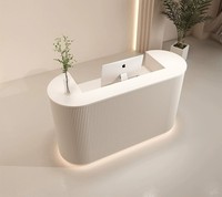 Comptoir de réception de bureau commercial moderne personnalisé de haute qualité et élégant avec tiroirs pour salon de beauté, bar à domicile, hôtel, hôpital, bureau