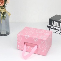 Personalisierte, preisgünstige, rosa, umweltfreundliche, stabile Schuh- und Socken-Aufbewahrungsbox mit Magnetverschluss und Prägung sowie Schleife