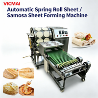 Machine automatique de formage de feuilles de rouleaux de printemps et de samosas, chauffage au gaz et électrique pour usine alimentaire