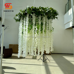 Decoración de Techo para Bodas, Flores Artificiales Redondas de Glicinia Colgantes para Techo de Boda - Product Image 2