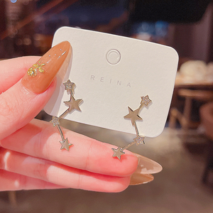 Hàn Quốc tất cả các ngôi sao hình học Micro Inset Bông tai cho phụ nữ siêu <span class=keywords><strong>Flash</strong></span> hoa thiết kế cảm giác lạnh gió Stud Phụ kiện cho Đảng - Product Image 2