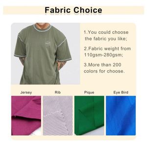 Ensemble T-shirt et short personnalisé gaufré respirant, en coton épais, coupe décontractée oversize, pour homme, style sportif, avec coutures plates - Product Image 3