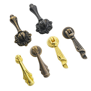 European Style Zinc Alloy Cabinet Door Handle Lever Single Hole Antique Bronze Durable Furniture Handle - Product Image 5