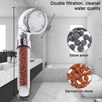 HOMEDEC Pommeau de Douche Spa à Main Économiseur d'Eau Haute Pression avec 7 Couleurs Changeantes et Filtre en Plastique pour Salle de Bain