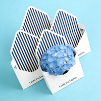 Décorations personnalisées pour mariage et anniversaire, fleurs pliées faites à la main, enveloppes pour bouquets, boîtes cadeaux imperméables