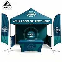 Carpa para Ferias Comerciales con Estructura de Acero, Impresión Personalizada, 10x10 pies, Venta al por Mayor, Capa Única, Oxford 300D Impermeable, Cuadrada, para Revendedores