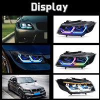 Feux de croisement RGB pour BMW Série 3 E90 E91 avec animation de démarrage, éclairage de tuning amélioré et DRL modifiés contrôlables par application