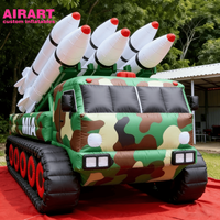 Véhicule chenillé gonflable pour accessoires de scène, jouet chenillé lance-missiles pour activités d'entraînement, chenille gonflable factice personnalisée