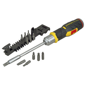 ไขควงปากแบนแบบมีด้ามจับ Stanley Fatmax พร้อมหัวไขควง 12 ชิ้น - Product Image 1