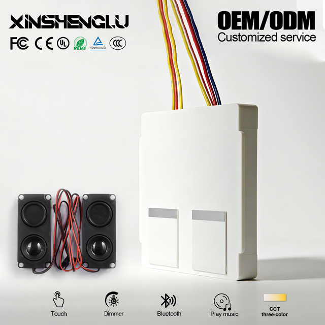 OEM ODM Wireless Connectivity Touch Switch for LED Mirror Light Dimmable CCT Adjustable Music Control | 12V DC Sensor Switch