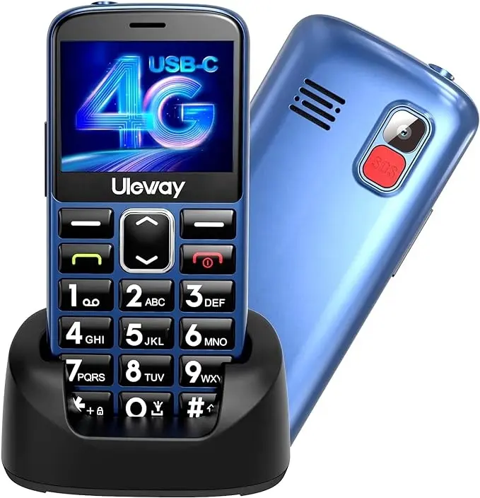 नया डिजाइन 4 जी फीचर मोबाइल 3 जी और सीनियर 2.4 इंच एलसीडी बड़ा बटन बार फोन