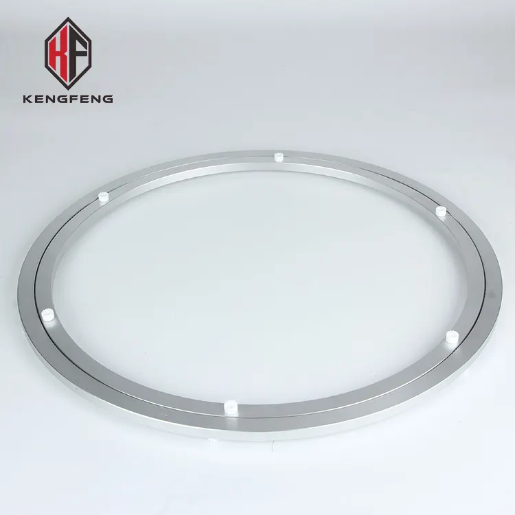 Gehärtetem glas esstisch plattenspieler lager metall 18 "448mm aluminium rotierenden lazy susan lager