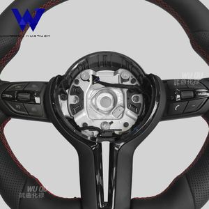 Volante de Cuero Personalizado con Etiqueta Roja y Botón Rojo en Forma de D para <span class=keywords><strong>BMW</strong></span> F30 F10 F11 F20 F21 F22 F45 F31 F35, Listo para Instalar - Product Image 3