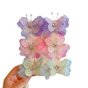 Dolce Clip da principessa farfalla per bambine accessorio per capelli in metallo che non fa male ai più piccoli - Product Image 4