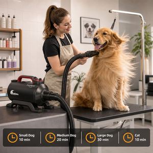 Shernbao 2800W High Power Low Noise Pet <b>Hair</b> <b>Dryer</b> for <b>Dog</b> Cat Grooming Blow <b>Dryer</b> Adjustable Speed Professional Salon Home Use - Product Image 5