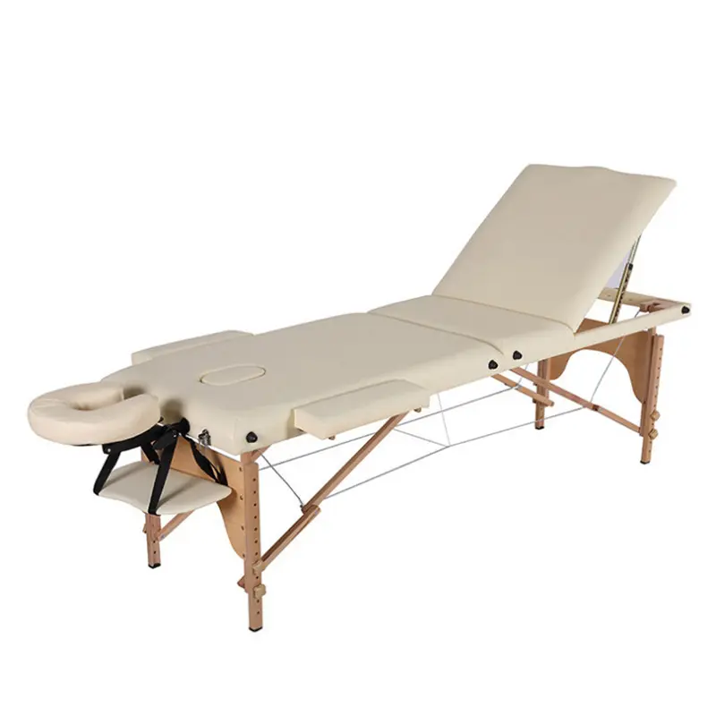 Sw Fabriek Directe Levering Twee-Secties Opvouwbare Beauty Spa Laken Kussen Verstelbare Gezichtsmassage Bed Tattoo Met Draagtas