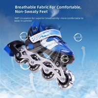 Patins à roulettes ajustables pour enfants, adultes et débutants, roues simples en PP et PVC, chaussures de roller pour intérieur et extérieur