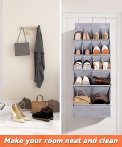 15 Pockets Foldable Hanging Storage Organizer Large Pocket <b>Shoe</b> <b>Holder</b> Hanging <b>Shoe</b> Rack for Closet <b>Shoe</b> Organizer - Product Image 5