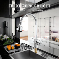 Robinet d'évier de cuisine à poignée unique, design moderne, tête de pulvérisation à 2 fonctions, nouveau robinet d'eau froide flexible en acier