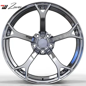 ZW giả mạo 4x100 5x114.3 inch Chrome hành khách xe bánh xe cho Nissan 370Z GTR Infiniti Q50 Mitsubishi EVO 15 16 17 18 19 20 vành - Product Image 2