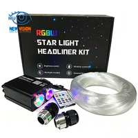 Lumière de toit de voiture bicolore de qualité supérieure, contrôle par application, RGBW, fibre optique