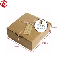 Boîte d'emballage alimentaire en papier kraft, boîte en papier kraft marron personnalisé, 10 pièces