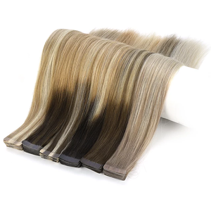 Extensiones de cabello con cinta adhesiva de color <span class=keywords><strong>balayage</strong></span> ombre, de marrón <span class=keywords><strong>oscuro</strong></span> a rubio <span class=keywords><strong>castaño</strong></span>, doble capa, cómodas y fáciles de usar. - Product Image 4