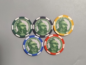 Chips Games Ace King Custom Tri-Color Design Poker Chips Tray with One-<b>Side</b> Printing Personalized with Your Artwork - Product Image 2