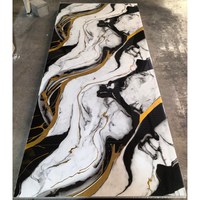 Panneau mural en PVC à design marbre, directement de l'usine, revêtement UV, imperméable, ignifuge, pour la décoration intérieure des salles de bain, des hôtels et des entrepôts