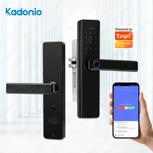 Kadonio Wholesale Price Smart Lock WIFI APP Control Fingerprint Keyless Unlocking Tuya Smart Door Locks For Wooden Door