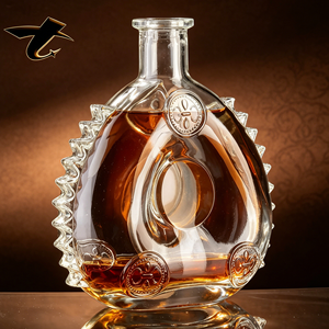 Decantador de Vino de Vidrio Grueso de Alta Gama, Libre de Plomo, <span class=keywords><strong>con</strong></span> Tapón de Corcho <span class=keywords><strong>para</strong></span> Tequila y Brandy - Product Image 1