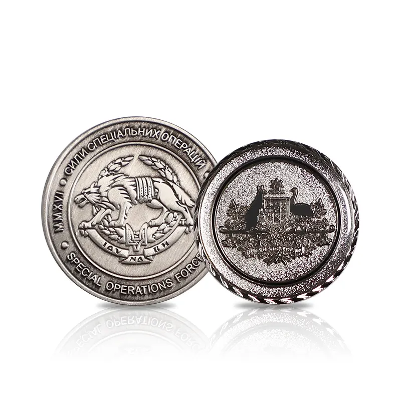 Monedas de desafío para colección, gran oferta, Metal personalizado, Euro, plata antigua, recuerdo, logotipo personalizado de 3mm o personalizado 500