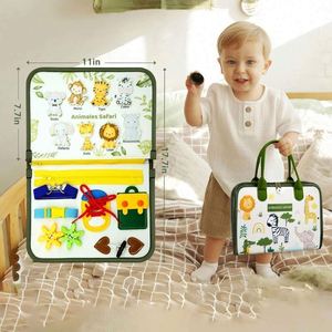 Juguete de Avión Portátil, Juguete de Viaje Montessori Personalizado, Tablero de Actividades con Animales de la Selva para Niños Pequeños - Product Image 4
