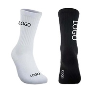 Chaussettes de travail en bambou extra épaisses pour hommes d'affaires, avec logo personnalisé, robustes et de couleur noire
