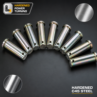 Boulon de charnière en acier C45 usiné CNC de précision, zingué, service de fabrication OEM personnalisé