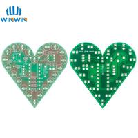Kit DIY Lampe LED Respirante en Forme de Cœur avec Carte ESP8266 Rouge Blanc Bleu Vert pour Production Électronique et Laboratoire d'Apprentissage AITEWIN