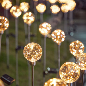 Luces Solares de Jardín LED con Forma de Globo, Resistentes al Agua, Decoración Portátil para Exteriores, Patio, Césped y Paisaje - Product Image 1