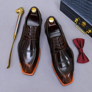 Chaussures Derby à enfiler en cuir véritable pour hommes, best-seller, formelles, de haute qualité, imperméables, antidérapantes - Product Image 2