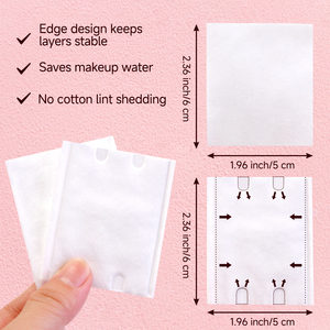 Tampons démaquillants jetables en <span class=keywords><strong>coton</strong></span> avec boîte de <span class=keywords><strong>rangement</strong></span> pour le démaquillage, certifiés OEKO-TEX, écologiques - Product Image 4