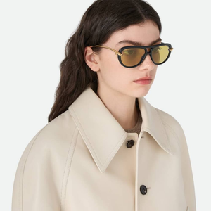 Gafas de Sol Bottega BV Double Bridge Teardrop, Montura de Acetato y Metal, Protección UV, Gafas de Moda para Hombre y Mujer, Veneta - Product Image 2