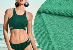 Odm OEM phổ biến dệt kim Crinkle seersucker căng vải cho đồ bơi Bikini kéo dài Jacquard đàn hồi kết cấu cho cossie - Product Image 2