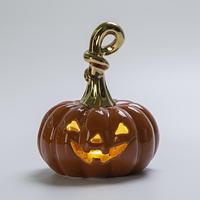 Lanterne LED Jack O'Lantern en porcelaine, décoration de table pour Halloween, ornement de maison, design citrouille, directement de l'usine