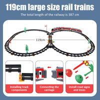 Train électrique télécommandé pour enfants avec lumières musicales et double commande infrarouge, jouet RC, train de métro RC à double commande infrarouge