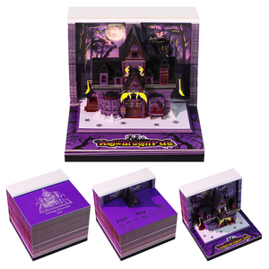 Offre Spéciale : Bloc-notes <span class=keywords><strong>Calendrier</strong></span> Personnalisé Monde Magique, Balai Magique, Pub, Notes Adhésives 3D, Bloc-mémo 3D avec Lumière pour Fans de Films – Idéal comme Cadeau - Product Image 1