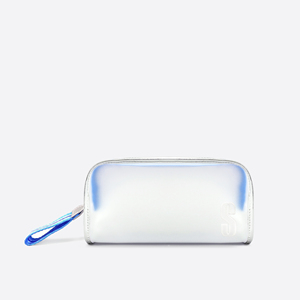 Organisateur de beauté portable, étanche, translucide en EVA givré, moderne et sportif, avec poignée en sangle et fermeture éclair pour sac de voyage - Product Image 1