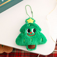 Mini-pendentifs en peluche cousus main style dessin animé sur le thème de Noël, vente en gros, porte-clés, breloques de sac, accessoires, ornements, petits articles