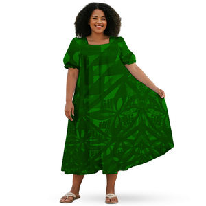 2025 nuevo vestido Mumu de verano más vendido, venta al por mayor, vestido de talla grande con diseñ<span class=keywords><strong>o</strong></span> Tribal de Samoa Polinesia <span class=keywords><strong>Elei</strong></span> - Product Image 3